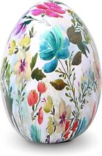 White Ceramic Decorative Easter Egg Tabletop Decoration, Freestanding Easter Egg picture