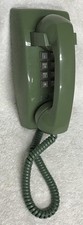 Vintage 1970s WESTERN ELECTRIC 2554 GREEN AVOCADO Push Button Touch Wall Phone picture
