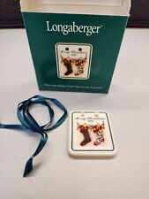 Longaberger 1998 Pottery Christmas Basket Tie On Stockings #33511 NEW In BOX picture