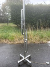 Art Deco Antique Modernist Brass Nickel Plated Chrome Floor Lamp picture