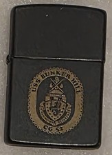 Vintage Metal Zippo, USS Bunker Hill CG-52, Guided Missile Cruiser Ship, Navy picture