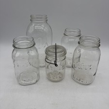 Vintage Kerrs, Mason & Atlas Storage Jars Lot of 5 Small, Medium, Large picture