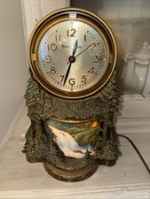 Vintage MCM 1950's MasterCrafters Waterfalls Electric Mantle Clock Works Well picture