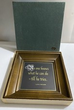 Vintage Plaque In Original Box Latin Proverb Herr’s Classic  Plaques Milwaukee picture