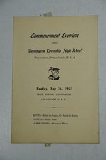 Vintage Waynesboro Pennsylvania High School Commencement Exercises 1952 picture