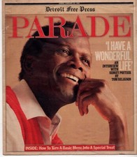 Vintage PARADE Feb. 28, 1988 Sidney Poitier Charles Osgood Detroit Free Press picture