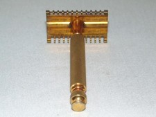 Vintage OTTO ROTH Stippled Brass Safety Razor picture