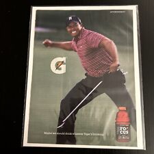 Tiger Woods Gatorade Sports Drink Focus Magazine Print Ad Approximately 8”x10.5” picture