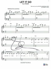 Idina Menzel Signed Autograph Signed Frozen Let It Go Music Sheet Beckett BAS picture
