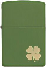 Zippo Four Leaf Clover 21032 Green Matte picture