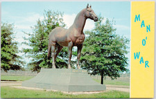 Man O' War Statue Lexington KY Equestrian Vintage Postcard P-261 picture