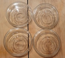 4 Vintage Glass Lids for BALL Eclipse 3” WIDE Mouth Wire Mason Canning Jar picture