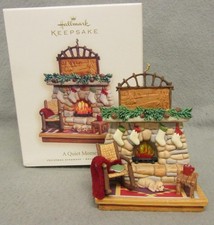2007 Hallmark Christmas Ornament A QUIET MOMENT - Tree Lights The Fireplace NIB picture