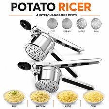 Large 15oz Potato Ricer for Mashed Potatoes, Stainless Steel  Press Masher picture