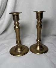 Vintage pair of Brass candle stick holders 6.5inches classic picture