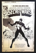 Secret Wars #8 Spider-Man by Mike Zeck 11x17 FRAMED Original Art Poster Marvel C picture