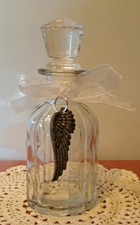 New  Clear Glass Bottle With Faceted Glass Stopper 5 1/2