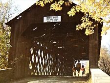 Vintage Postcard, PERKASIE, PA,Bucks County,Moods Covered Bridge,Perkiomen Creek picture