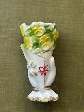 Vintage 1940s small miniature porcelain hand vase made in Japan  picture