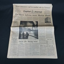 1971 nov 12 “Nixon announces end to combat role in Vietnam” Capital newspaper picture