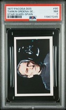 1977 PACOSA STAR WARS STICKER SPAIN DARTH VADER TARKIN #90 PSA 7 POP 1, 1 HIGHER picture