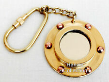 Nautical Marine Key Chain Brass Porthole Mirror Key Chain Antique Shiny New gift picture