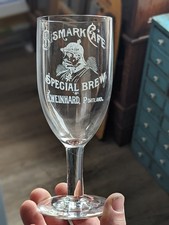 ***RARE*** Henry Weinhard Bismark Cafe Portland Oregon Pre-Pro Etched Beer Glass picture