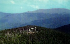Air View Of Clingmans Dome Observation Tower North Carolina Postcard picture