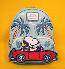 Loungefly Peanuts Snoopy and Woodstock Road Trip Mini Backpack Vacation NEW picture