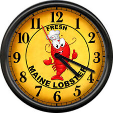 Red Maine Lobster Shop Boiling Pot Seafood Restaurant Fish House Wall Clock picture