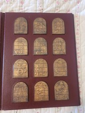 Marc Chagall Jerusalem Windows BRONZE Set 12 plaques hard back book style picture