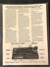 Apple 1 Computer Advertisement, Very Rare 1976 Authentic magazine Ad  Steve Jobs picture