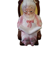 Vintage Lefton Ceramic Retirement Fund Bank Granny Rocking Chair picture
