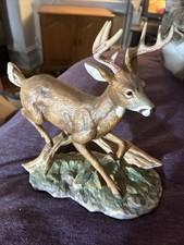Vintage 1986 Homco Masterpiece Porcelain 6” Tall Buck/Deer Figurine picture