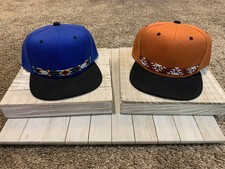 Two Native American Beaded Hats Caps Snapback picture