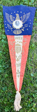 ANTIQUE 1911 W.H. TAFT SOUVENIR POLITICAL PENNANT w PHOTO  picture