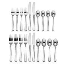 Lenox Pearl Platinum 20-Piece Flatware Set Service for 4 18/10 Silver, Metallic picture