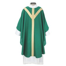Green Chasuble Vestment, Via Aurea Chasuble and Stole, Green Church Vestments picture