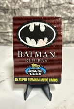 Batman Returns Super Premium Topps Stadium Club  Movie Cards- 15 Cards per pack picture