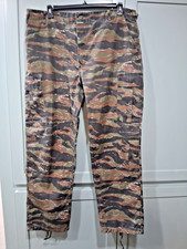 VTG 80s CORP INC VIETNAM WAR STYLE TIGER STRIPE JUNGLE CAMO BDU PANTS SIZE XL picture