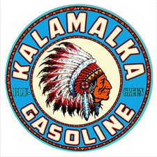 Vintage Style Metal Sign Kalamalka Gasoline 30x30 picture