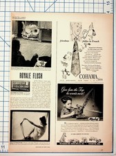 1950s Magazine Page Vintage Barbasol Ad & Royale Flush Casino Ephemera picture