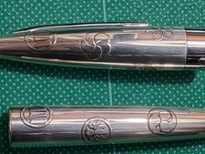 Pilot Fountain Pen Family Crest Kamon Pattern Sterling Silver Nib 18K 750 picture
