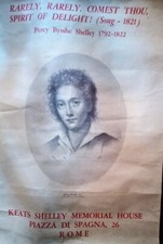 PERCY BYSHE SHELLEY POET POSTER 100X 70 MEMORIAL HOUSE IN ROME AS PHOTO picture