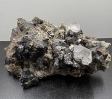 Cubic Fluorite on Sphalerite & Galena Crystal Cluster Mineral picture