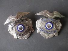 Vtg 1960s ARIZONA SPECIAL POLICE MOTORCYCLE ESCORT, Security Officer Hat Badges picture