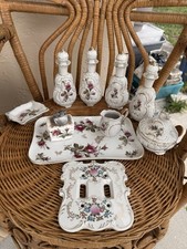 Vintage Bond Ware L&M Porcelain Floral Vanity Set (15pc) picture