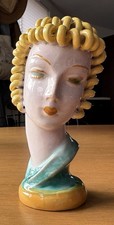 Goldscheider Art Deco Bust Girl Blonde Spaghetti Hair Italy picture
