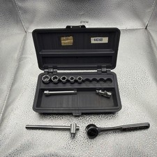 VTG 14 Piece CRAFTSMAN Crown Logo 1/4” Socket Set & Permanex Case 44148 W/ TOOLS picture