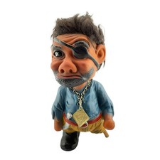 Vintage 1960s Pirate Troll Nodder Bobblehead Peg Leg Western Tag picture